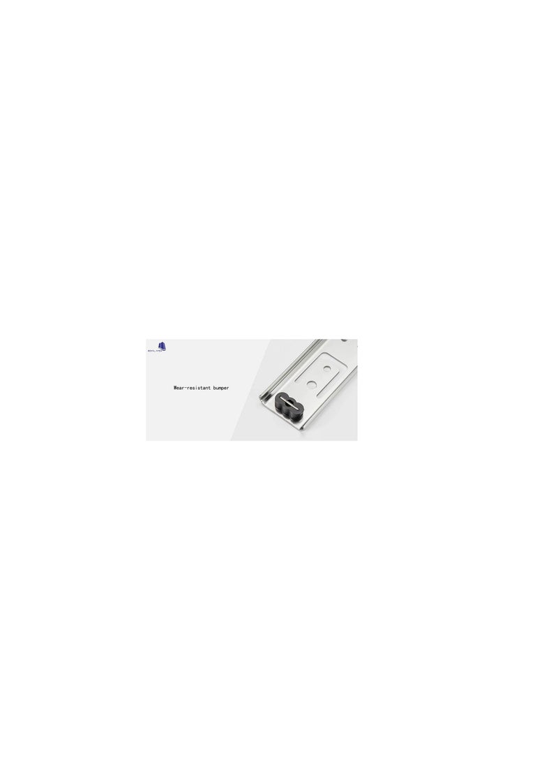 Steel Ball Bearing Drawer Runner Cabinet Rail For Computer Table Clothing Cabinets (20 inch) - Image 2