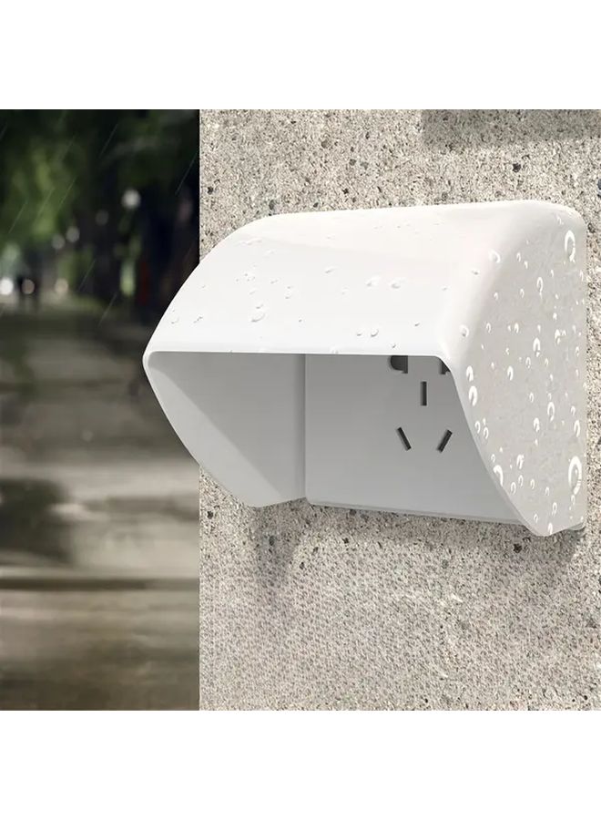 Gray Outdoor Socket Cover Waterproof UV Resistant Durable PC Plastic Easy Peel Stick Adhesive - Image 3