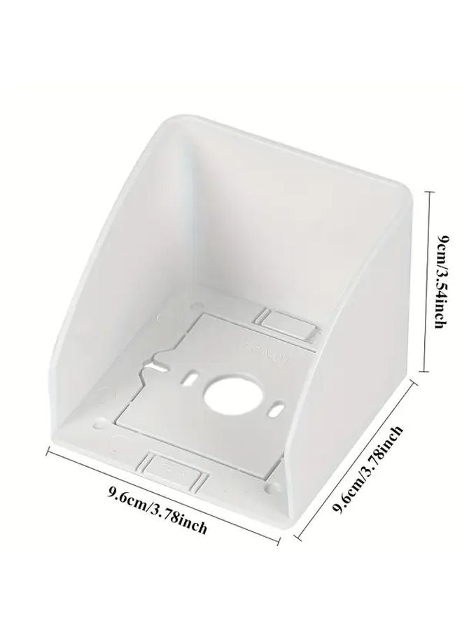 Gray Outdoor Socket Cover Waterproof UV Resistant Durable PC Plastic Easy Peel Stick Adhesive - Image 4