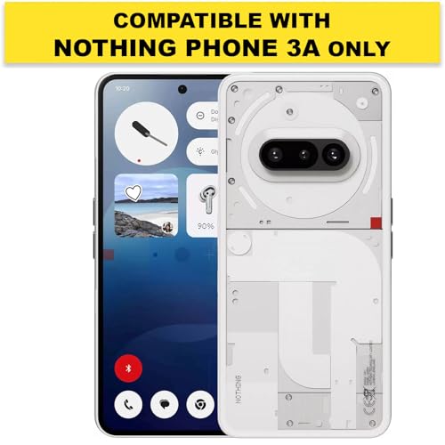 RIGGEAR Shockproof Clear Hybrid Airbag Armor Back Cover Case for Nothing Phone 3a (Clear PC+ Transparent TPU Bumper) - Image 2