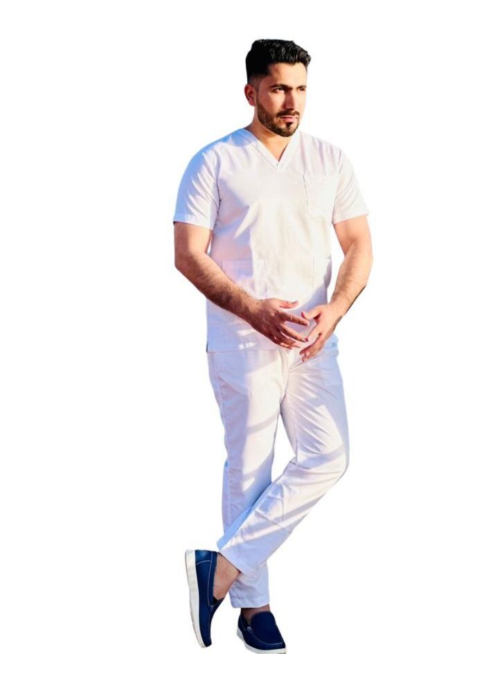 Just Needles Medical Scrub Suit Set Unisex Top And Pants  - Image 1