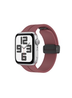 Generic Soft Silicone Sport Watch Band with Magnetic Buckle Fits Apple Watch Ultra 2/Ultra Series 9/8/SE 2nd Gen/7/SE/6/5/4/3/2/1 Compatible with 42/44/45/49mm Case Sizes Also Compatible with Series 10 with 46mm Case Size  - Image 2