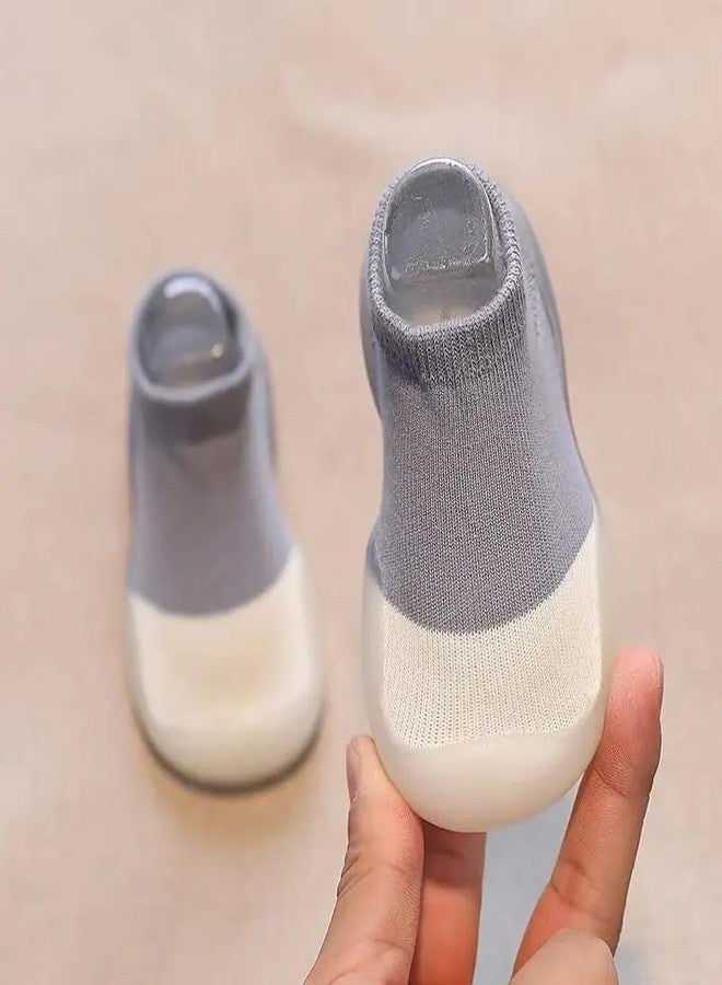 TS WITH TECHSUN Walking Baby Sneakers Floor Socks Plain Cotton Lightweight Soft Sole Casual Anti Slippery Shoes For Party, (20/21 (Sole (L) -12.5CM) (12-16 Months), Kids Shoe) - Image 4