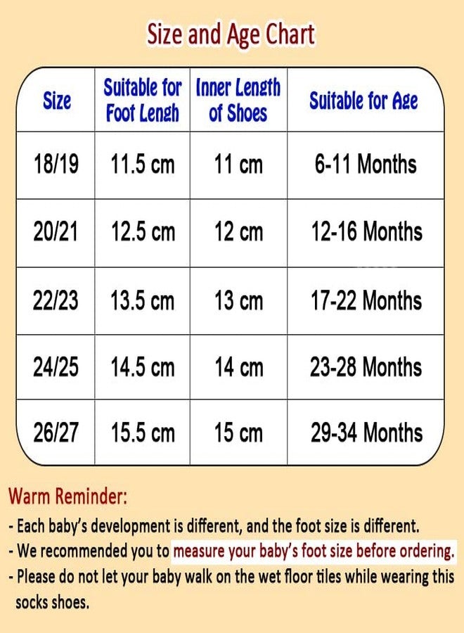 TS WITH TECHSUN Walking Baby Sneakers Floor Socks Plain Cotton Lightweight Soft Sole Casual Anti Slippery Shoes For Party, (20/21 (Sole (L) -12.5CM) (12-16 Months), Kids Shoe) - Image 2