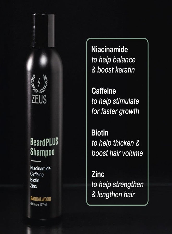 ZEUS BeardPLUS Shampoo for Men, Premium Beard Wash for Enhanced Growth, Thicker & Stronger Facial Hair with Biotin & Caffeine (Made in USA) 6 oz. - Image 2