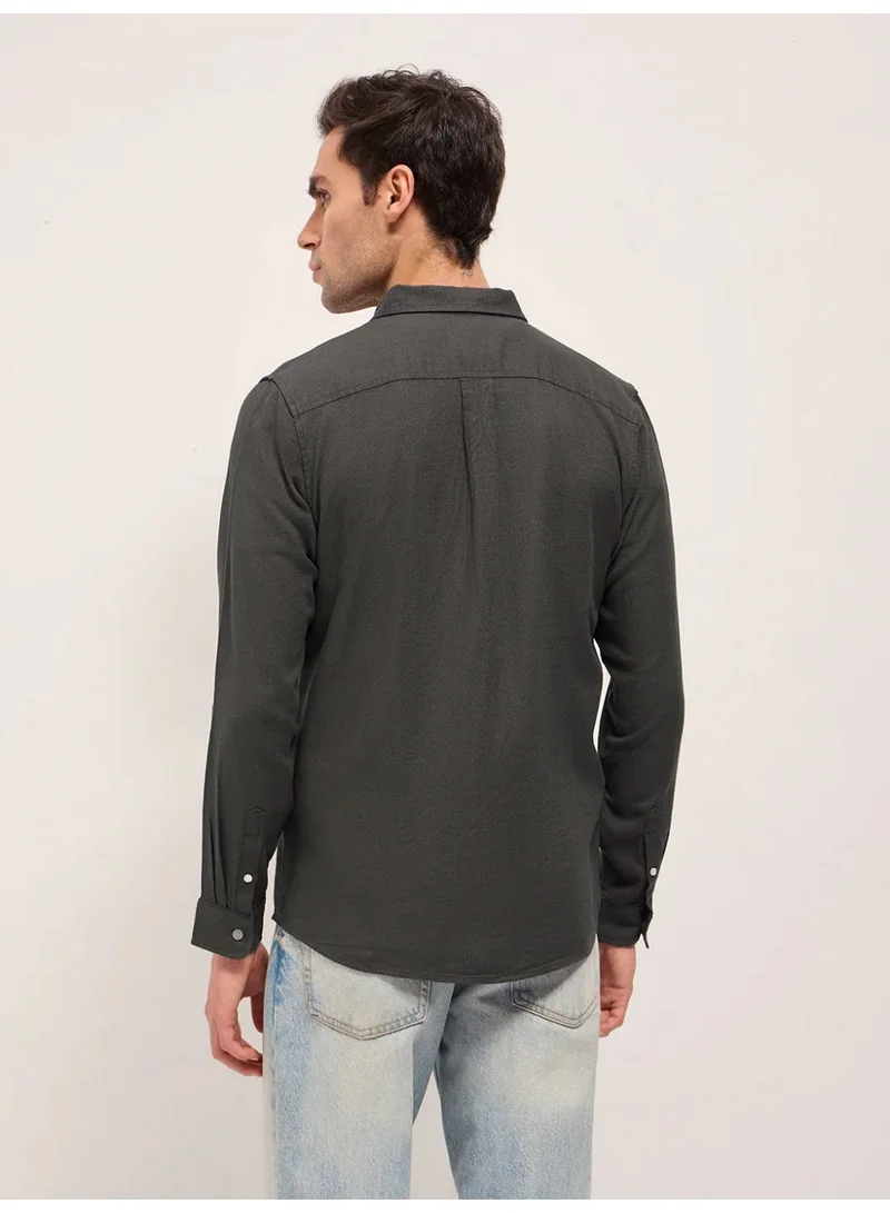 THE BEAR HOUSE  Men’s Long Sleeve Shirt – Classic, Comfortable and Stylish Essential for Work, Travel or Casual Outings for Men | Best Price UAE