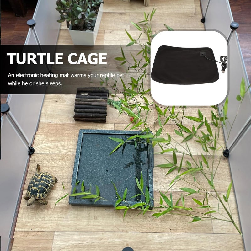 Didiseaon Multi-Function Reptile Heating Mat Temperature USB Powered Warming Pad for Turtles Lizards and Comfortable Pet Cushion for Cold Months - Image 4
