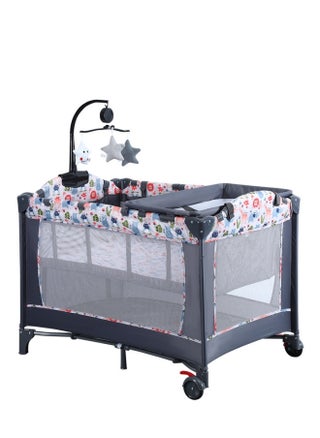 Two Layer Bed Portable Foldable And Movable Diaper Table Baby Care Table Baby Crib With Music Toy Set And Mattress And Diaper Table 0-36 Months - pzsku/ZE8238864411BCE6F640CZ/45/_/1723903834/c5d2ac05-48fc-4ae8-953b-a6e33f7ed2e0