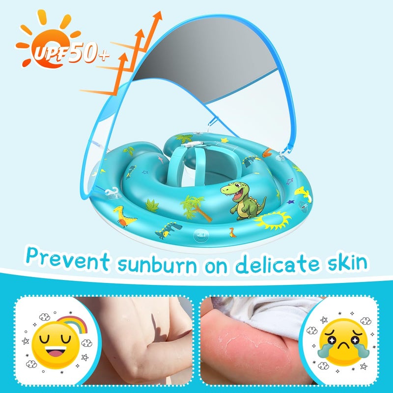 LAYCOL Baby Pool Float with Canopy Removable UPF50+ UV Sun Protection,Third-Generation Upgraded Baby Swimming Float,More Stable Baby Swimming Pool Float,Suitable for Babies Aged 6-24 Months Swimming Float - Image 3