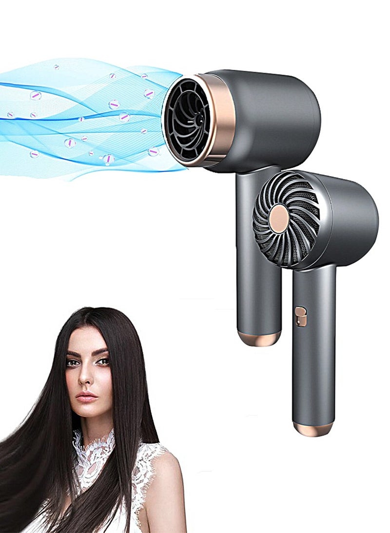ميون مجفف شعر لاسلكي فائق السرعة، مجفف شعر احترافي، محرك تيار متردد بقوة 1000 واط، مجفف شعر سريع التجفيف بالأيونات، 3 إعدادات للحرارة وهواء بارد بلمسة واحدة للشعر المجعد والمستقيم - Image 1