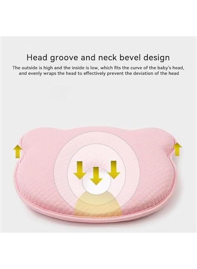 HOOKOR Baby Pillow, Preventing Flat Head Syndrome Nursery Memory Foam Pillows with Cotton Covers,Baby Shaping Pillow and Neck Support Ergonomic Pillow (Yellow) - Image 3
