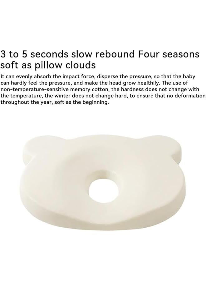 HOOKOR Baby Pillow, Preventing Flat Head Syndrome Nursery Memory Foam Pillows with Cotton Covers,Baby Shaping Pillow and Neck Support Ergonomic Pillow (Yellow) - Image 5