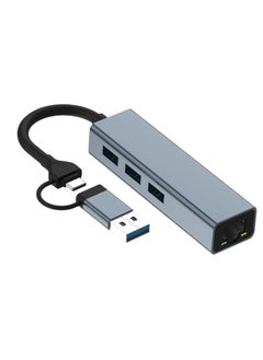 Generic USB+Type C 2-in-1 to LAN Port (Gigabit) +HUB Hub USB C to HDMI Hub Ethernet 3*USB 3.0 SD/TF Card Reader, Compatible with USB C Laptops and Other C-Type Devices  - Image 3
