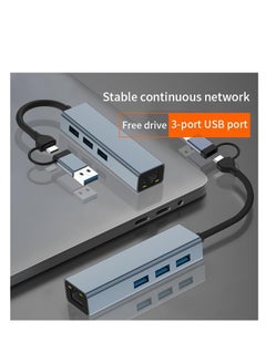 Generic USB+Type C 2-in-1 to LAN Port (Gigabit) +HUB Hub USB C to HDMI Hub Ethernet 3*USB 3.0 SD/TF Card Reader, Compatible with USB C Laptops and Other C-Type Devices  - Image 5