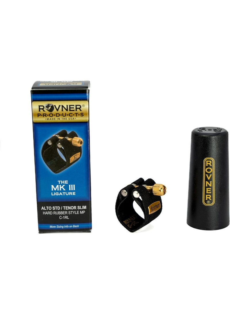 Rovner Rovner Ligature & Plastic Cap for Alto Standard Saxophone - MKIII Ligature for Hard Rubber Mouthpiece (C-1RL) - Image 4