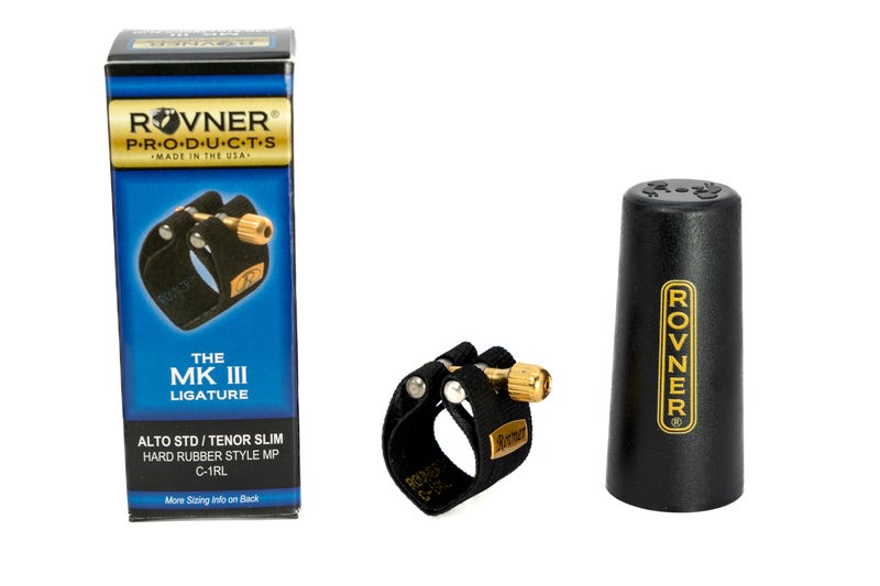 Rovner Ligature & Plastic Cap for Alto Standard Saxophone - MKIII Ligature for Hard Rubber Mouthpiece (C-1RL) - Image 2