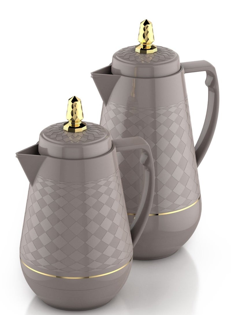 Home Master 1.5-liter tea thermos set from home master – Elegant design with a double thermal insulation to keep hot and cold for long hours. 