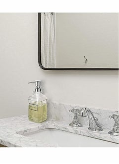 Excefore Soap Dispenser Thick Clear Glass with 304 Silver Stainless Steel Pump Refillable Rustproof Hand Soap Dispenser  - Image 5