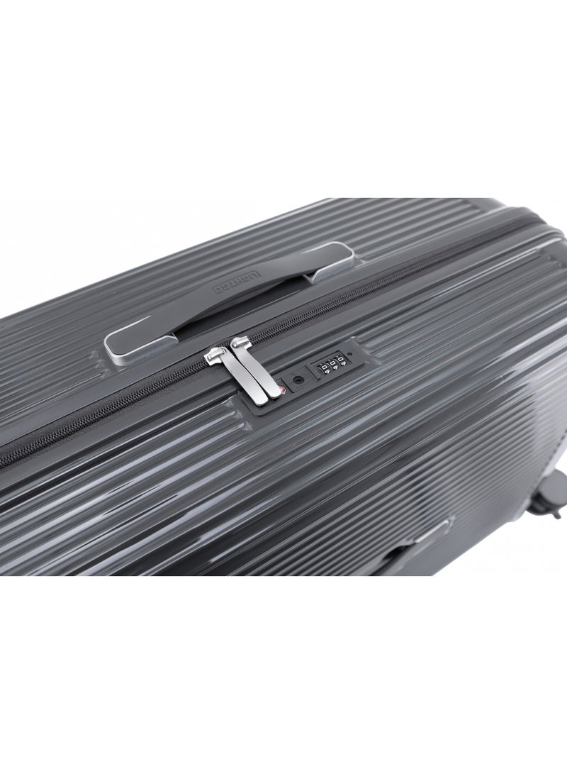 LIGHTGO 7672 Carbon Grey small size suitcase PC Suitcase Trunk case check in luggage 22 inch with TSA travel case YKK zipper - Image 5