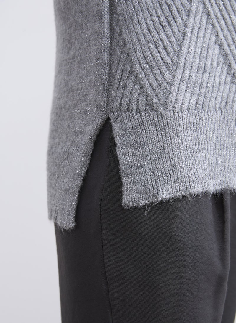 LC WAIKIKI Crew Neck Self-Patterned Women's Knitwear Sweater - Image 5