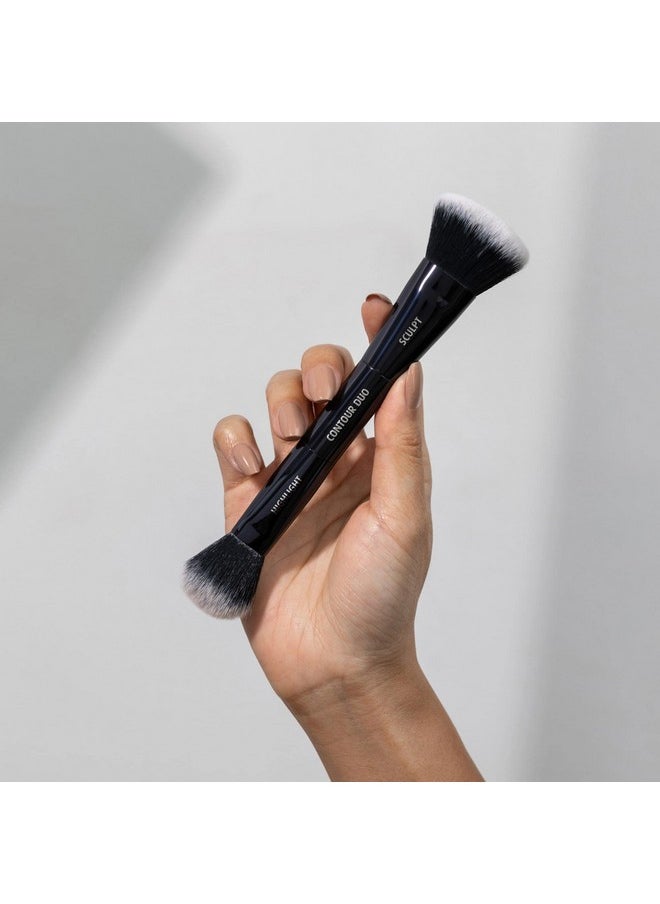 Lune+Aster Contour Duo Brushmultitaskingdualended Vegan Contour Duo Brush.Veganparaben Free  - Image 2