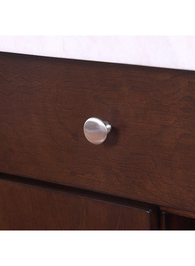 DANUBE HOME رف طعام من الرخام من برودي قوي ومتين، منظم للمطبخ المنزلي، أثاث لغرفة الطعام وغرفة المعيشة والمطبخ، أبيض/جوز غامق - Image 3