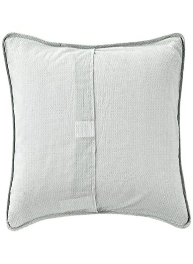 Tommy Bahama - Standard Sham, Cotton Bedding with Envelope Closure, Pre-Washed for Extra Softness (Serenity Palm Blue, 21" x 27") - Image 2