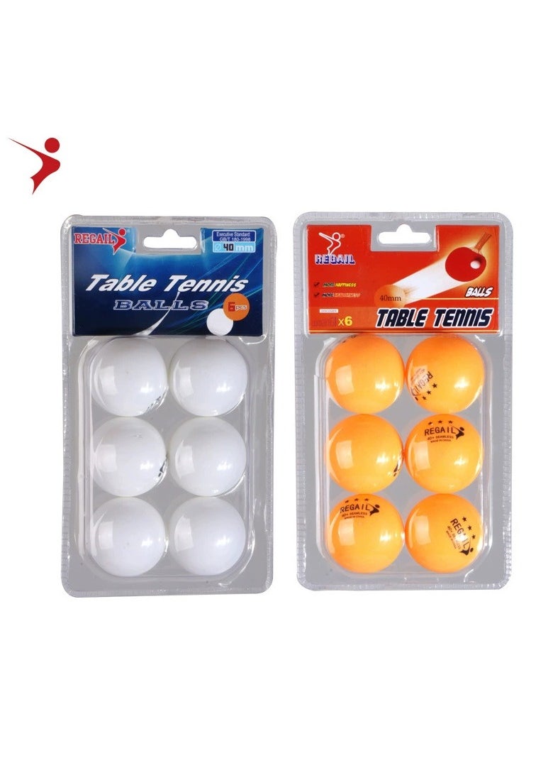REGAIL 12Pcs Table Tennis Set White/Yellow  - Image 1