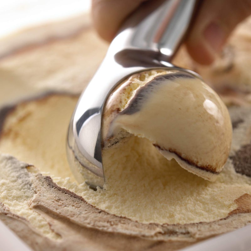 Zeroll زيرول، الحجم 20، باللون الفضي 1020، مغرفة آيس كريم أصلية فريدة من نوعها، مقبض موصل حراري مملوء بالسائل، تصميم بسيط من قطعة واحدة من الألمنيوم، سهولة في الإطلاق، 40 مغرفة لكل 2 أونصة - Image 4