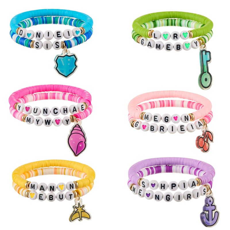 Axepet KATSEYE Merch Bracelets Concert Album Inspired Friendship Bracelets Soothing Shell,Limitless Key,Guardian Shield,Dual Cherry,Stellar Tiara,Dream Anchor for Fans - Image 1