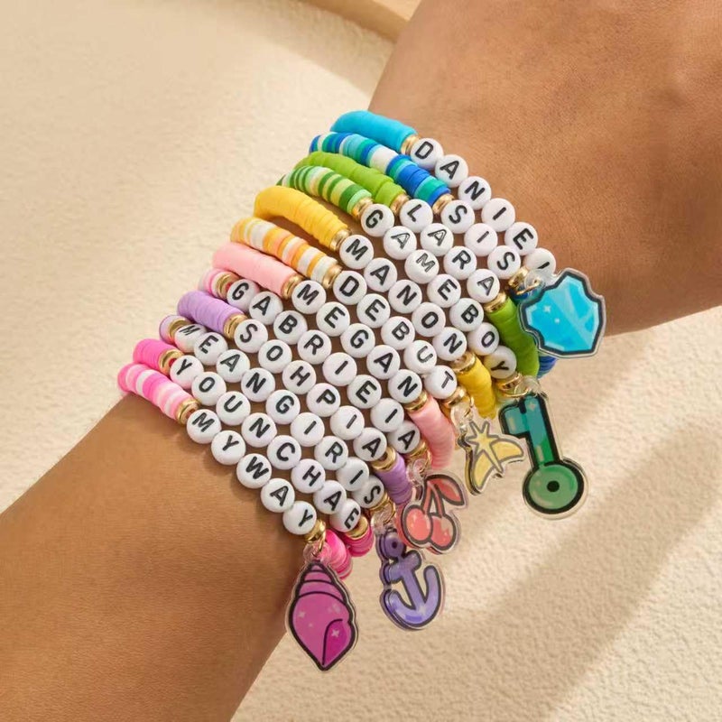 Axepet KATSEYE Merch Bracelets Concert Album Inspired Friendship Bracelets Soothing Shell,Limitless Key,Guardian Shield,Dual Cherry,Stellar Tiara,Dream Anchor for Fans - Image 4