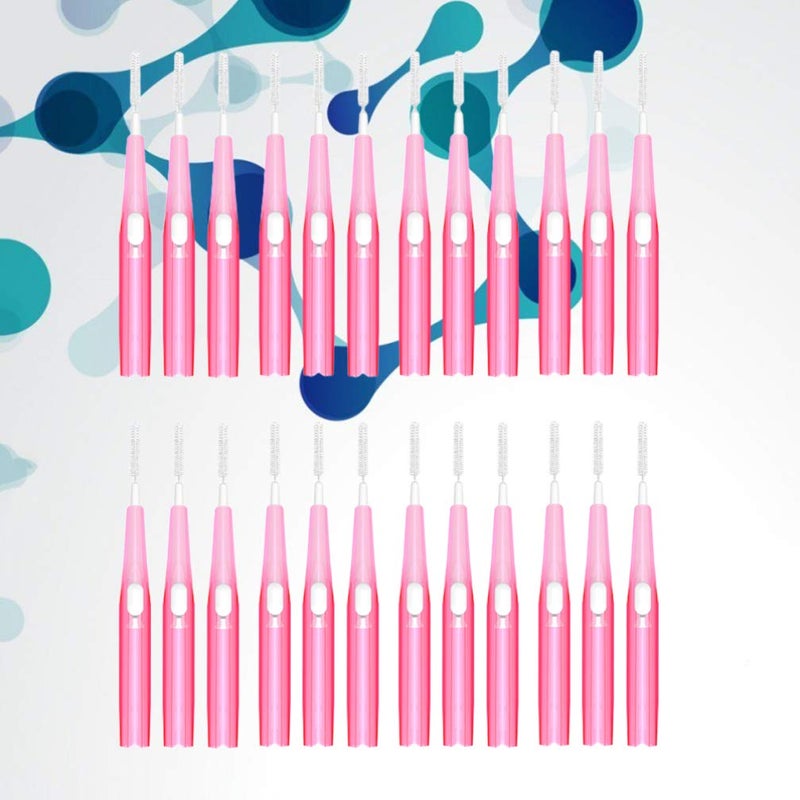 comfrt 30PCS Interdental Brush Toothpick Tooth Flossing Head Oral Dental Hygiene Brush Tooth Cleaning Tool (Pink 0.6mm) - Image 5