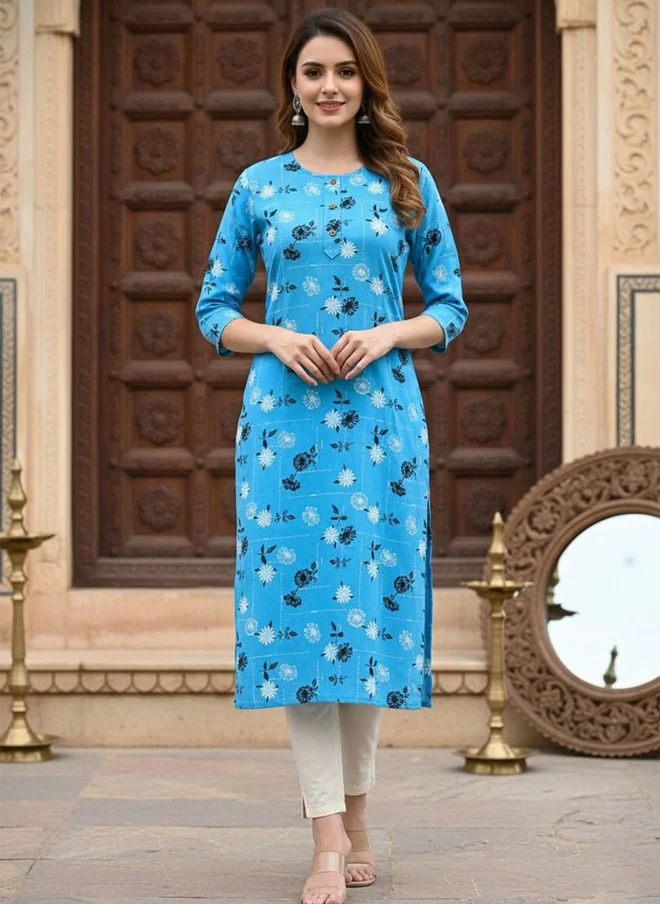 Floral Printed Knee Length Kurta