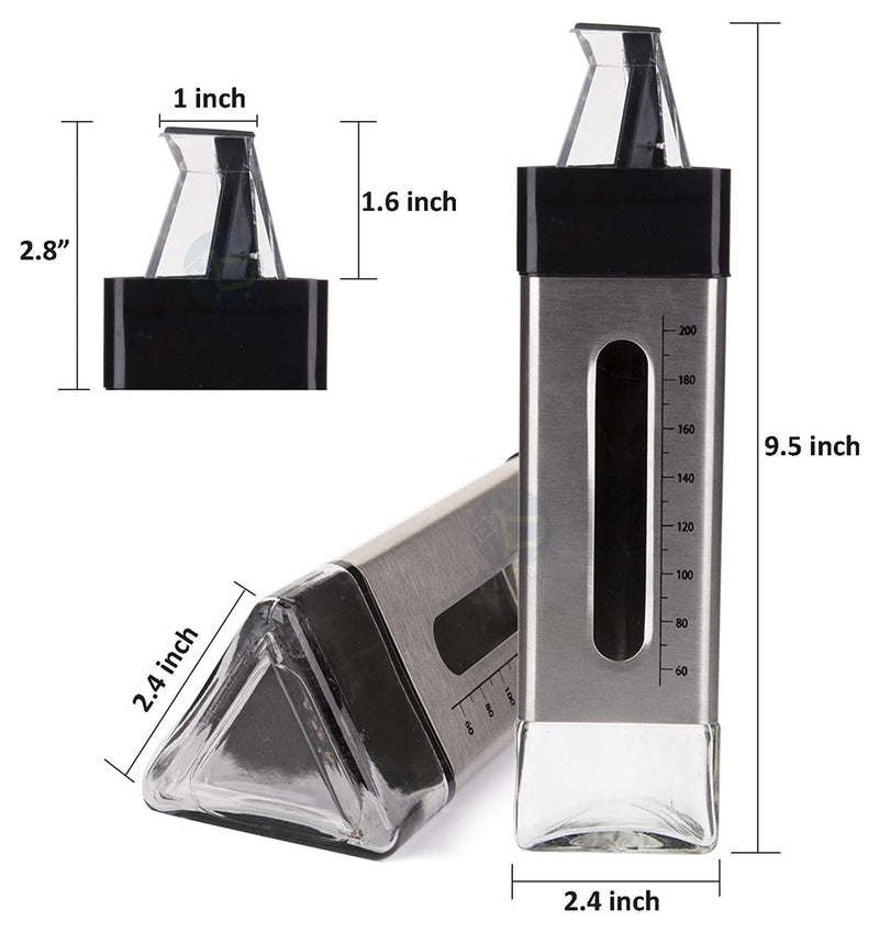 MEZON Automatic Flip Cap Olive Oil Dispenser Bottle Leakproof Cooking Condiment Kitchen Bottle Oil Vinegar Honey Container 260 ML Multi Color - Image 2