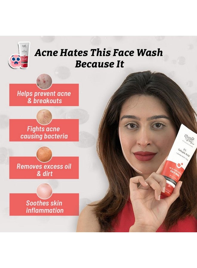 Chemist at Play 2% Salicylic Acid Face Wash For Oily Skin With Niacinamide | Prevents Acne & Removes Excess Oil | Sulphate Free, Anti Acne Face Cleanser | For Men & Women | 100 Ml - Image 4