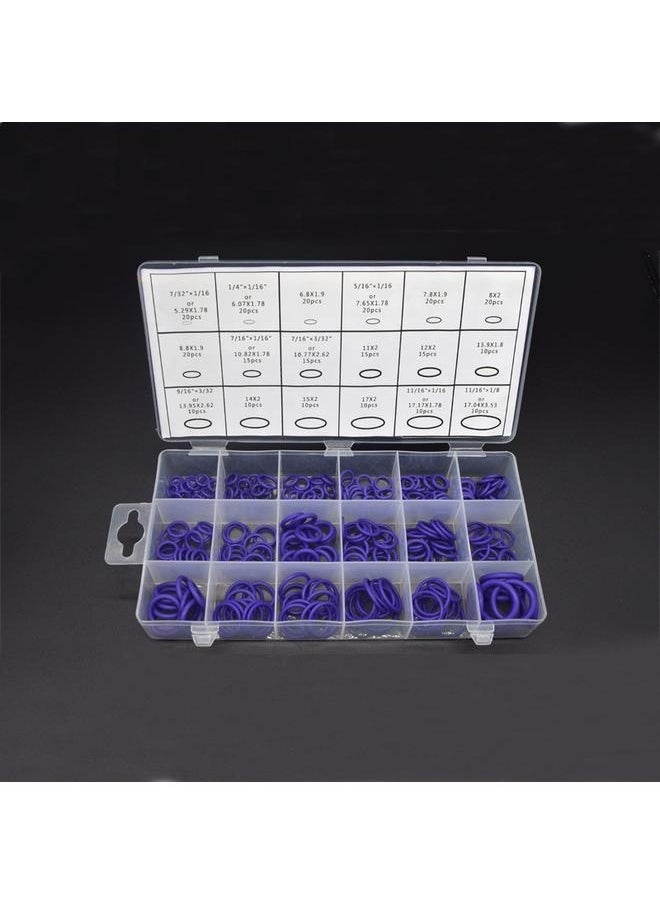 yongsheng 270-Piece Rubber O-Ring Washer Seals With Plactics Box Car O Shape Rings, Rubber Gasket Kit, Waterproof Classification Kit, Washer with Plastic Box, Automotive Repair Parts, Universal for Most Cars, Trucks Purple  - Image 2