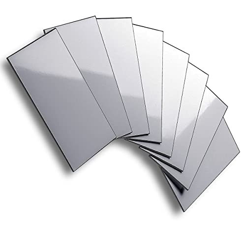 AULIGET 3" x 6" Subway Tile Peel and Stick Backsplash, Thick PVC Stick on Wall Tiles (100, Polished Grey Tile Look) - Image 1