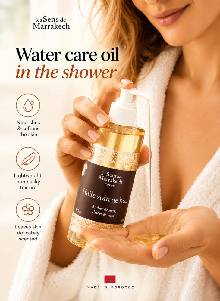 Les Sens De Marrakech Water Care Oil Amber and Musk 200 ml