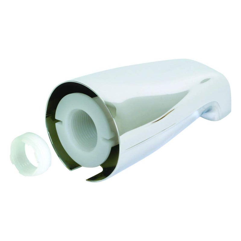 EZ-FLO 5-1/8 inch Length Adjustable Bath Tub Spout with Face Bushing, Chrome, 15074 - Image 3