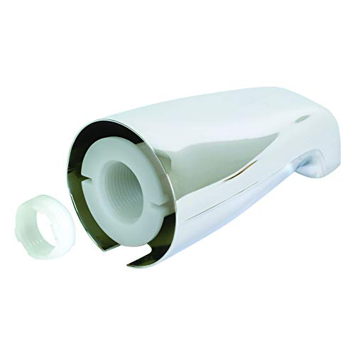 EZ-FLO 5-1/8 inch Length Adjustable Bath Tub Spout with Face Bushing, Chrome, 15074 - Image 1