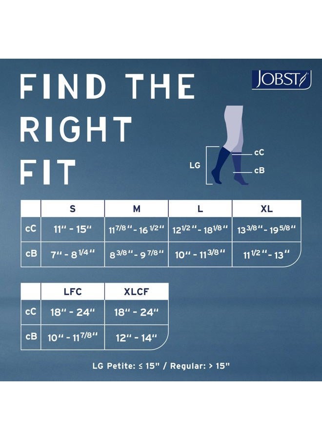 JOBST جوبست رليف، ملابس طبية للساق، أصابع مفتوحة، جورب ضاغط عالي الكعب، متوسط، بيج، 1 زوج - Image 5