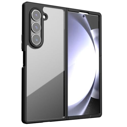 Kapa Hawkeye Clear Slim Tough Back Cover for Samsung Galaxy Z Fold 7 | Camera Lens Protector Anti Yellow Shockproof Clear Hybrid Case Cover (Black Sides) - Image 4