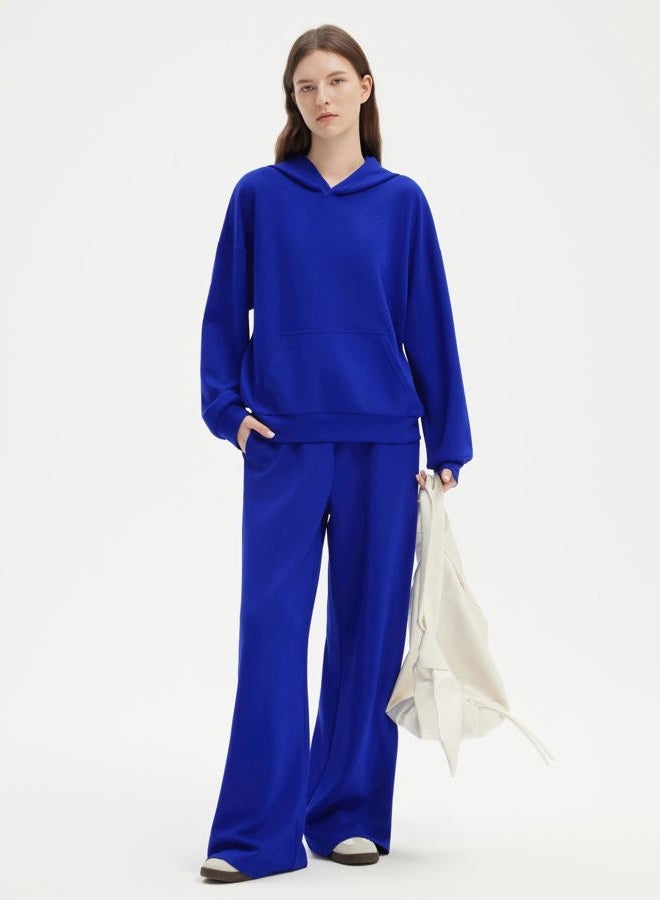 SUUKSESS Women 2 Piece Sets 2025 Oversized Hoodie Sweatshirt Wide Leg Sweatpants, 03 Royal Blue, M - Image 2