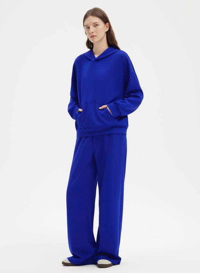 SUUKSESS Women 2 Piece Sets 2025 Oversized Hoodie Sweatshirt Wide Leg Sweatpants, 03 Royal Blue, M - Image 3