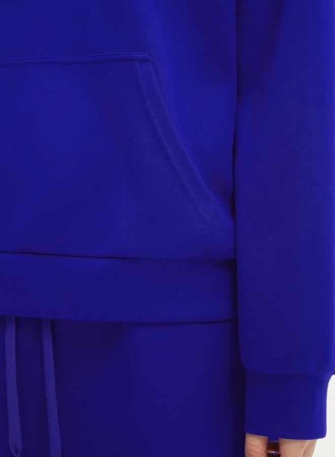 SUUKSESS Women 2 Piece Sets 2025 Oversized Hoodie Sweatshirt Wide Leg Sweatpants, 03 Royal Blue, M - Image 4