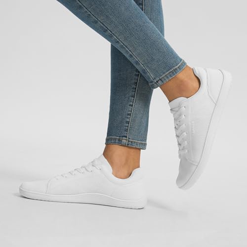 AIRHAS Womens Minimalist Barefoot Shoes Zero Drop Wide Toe Box Shoes Lightweight Casual Fashion Sneakers for Women(White,8.0) - Image 5