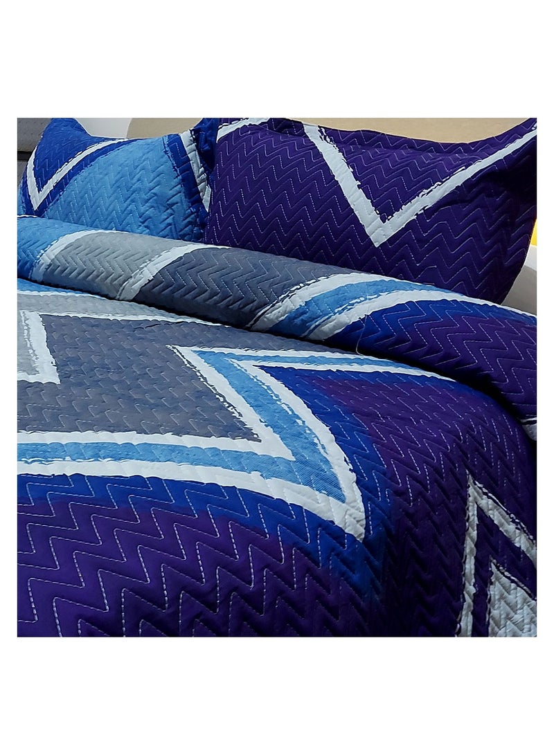 Family Bed Coverlet Set Cotton 3 pieces size 240 x 240 cm model 162 from Family Bed - Image 1