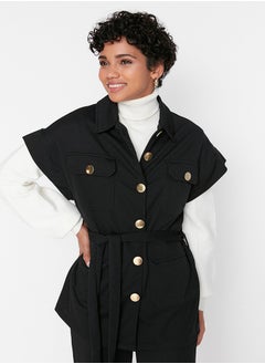 trendyol Black Gold Buttoned Vest-Pants Knitted Suit TCTAW22US0062  - Image 3