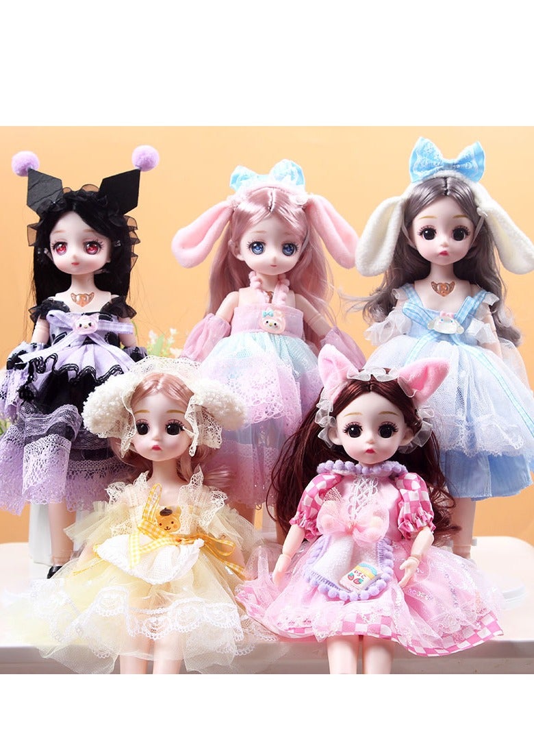 EHOME 30cm Barbie Doll Melody Collaboration Girl Dress up Doll Pink - Image 3