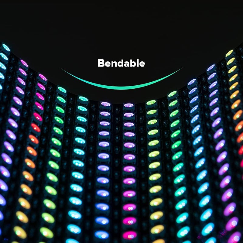 SEZO LED Matrix WS2812B RGB 5050SMD LED Screen Panel Individually Addressable16x16 256 Pixels Digital Flexible for Arduino Programmed Image Full Color Lighting DC5V - Image 3